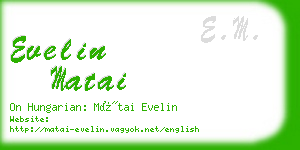 evelin matai business card